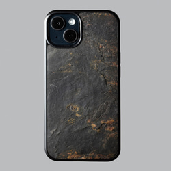 本物の天然石のiPhoneケース ブラックストーン iPhone16 15 14 13 12