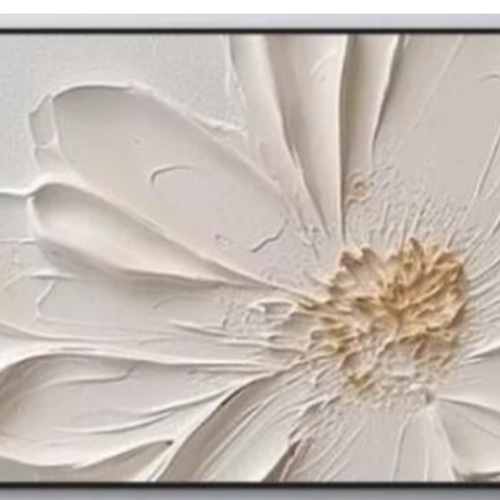 キャンバスアート テクスチャーアート フラワーアート 花 油絵
