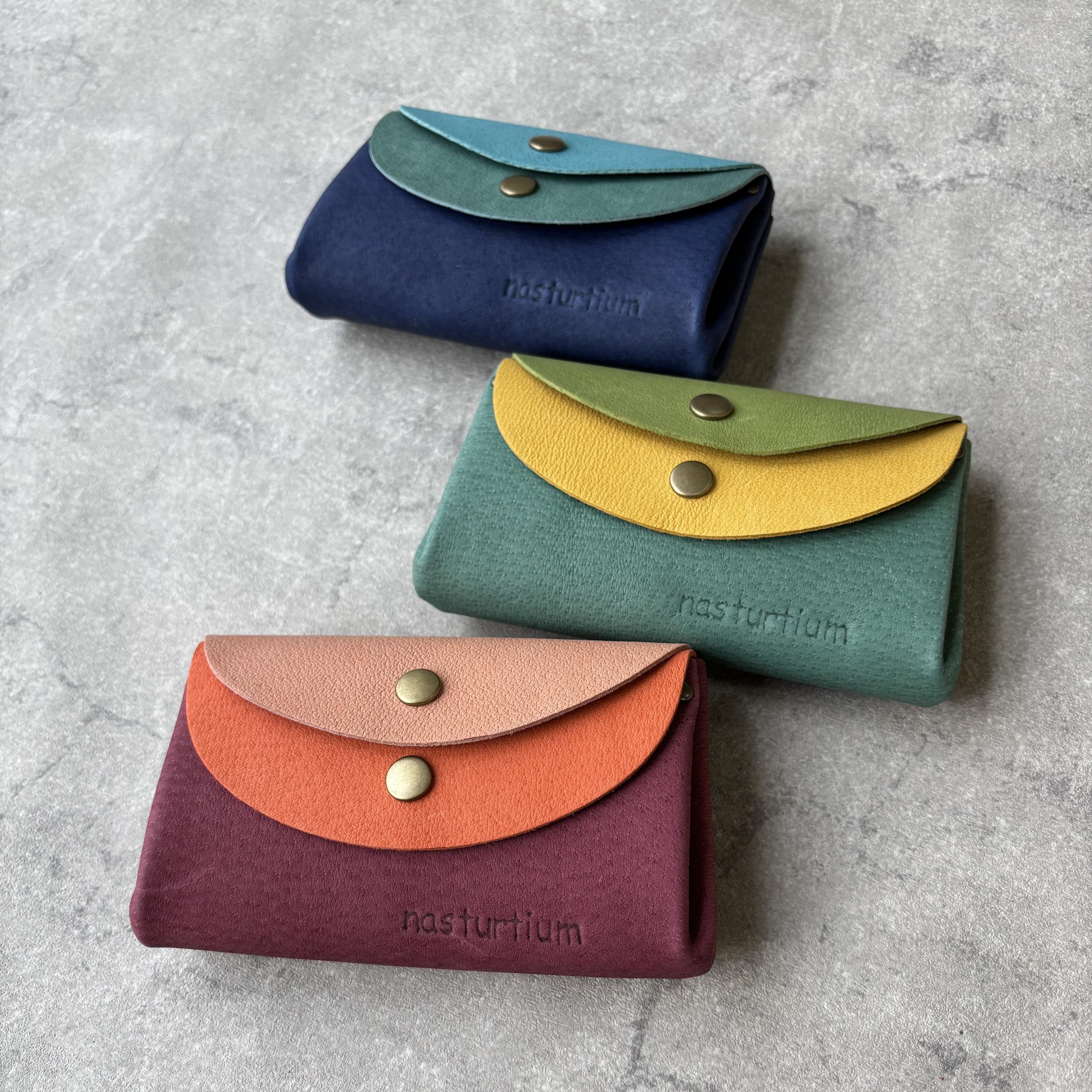 【カラーオーダー可】ピッグスキンの小さなお財布　3カラー