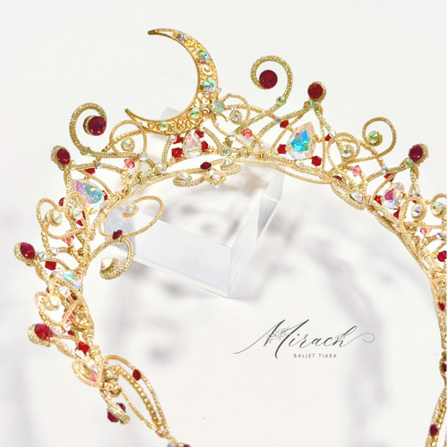 コード&ビーズのサークル型バレエティアラ（ダイアナ・ディアナ