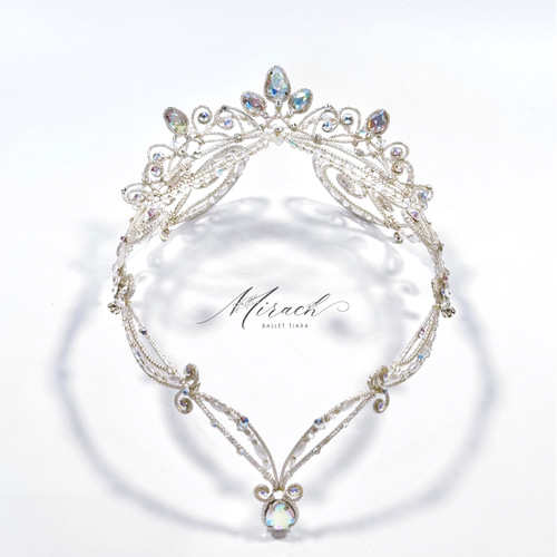 コード&ビーズのサークル型バレエティアラ（バヤデール・エスメラルダ