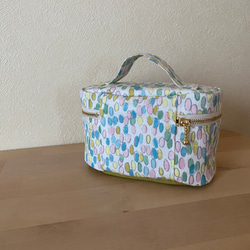 受注制作ミナペルホネン/jellybeans  バニティポーチ 5枚目の画像