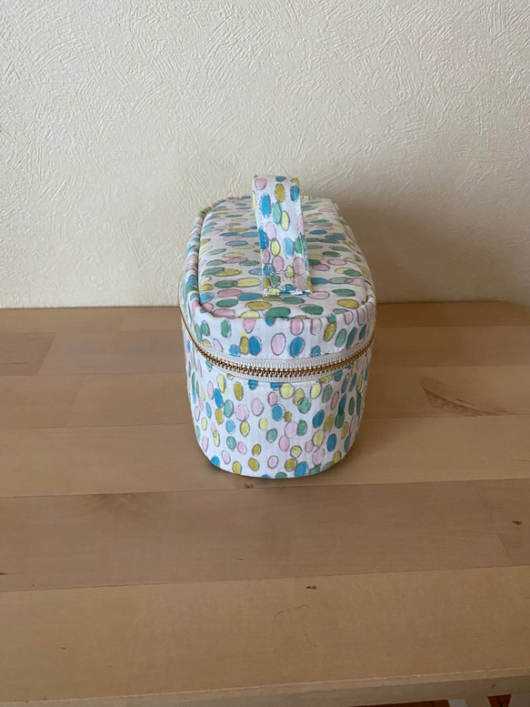 受注制作ミナペルホネン/jellybeans  バニティポーチ 6枚目の画像