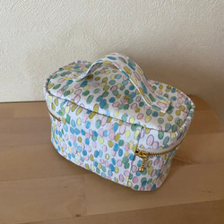 受注制作ミナペルホネン/jellybeans  バニティポーチ 3枚目の画像