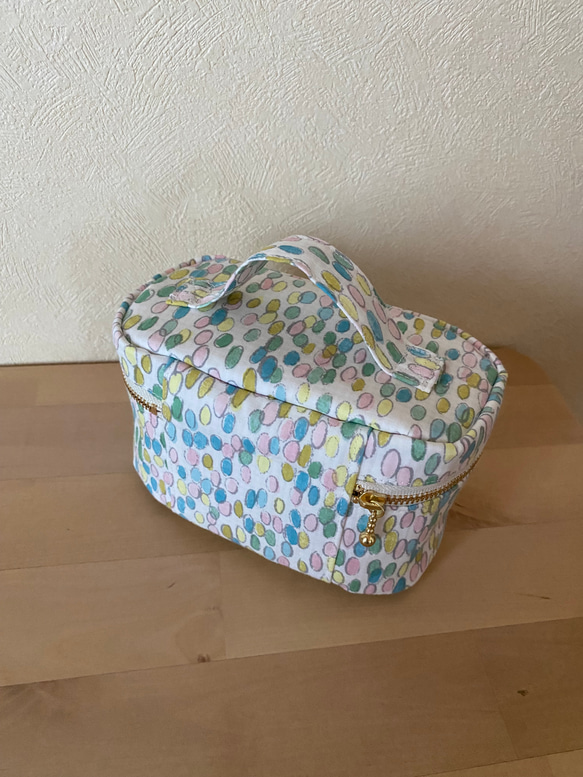 受注制作ミナペルホネン/jellybeans  バニティポーチ 3枚目の画像