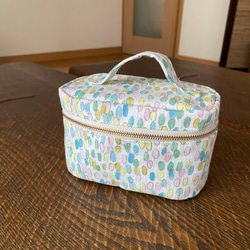 受注制作ミナペルホネン/jellybeans  バニティポーチ 2枚目の画像