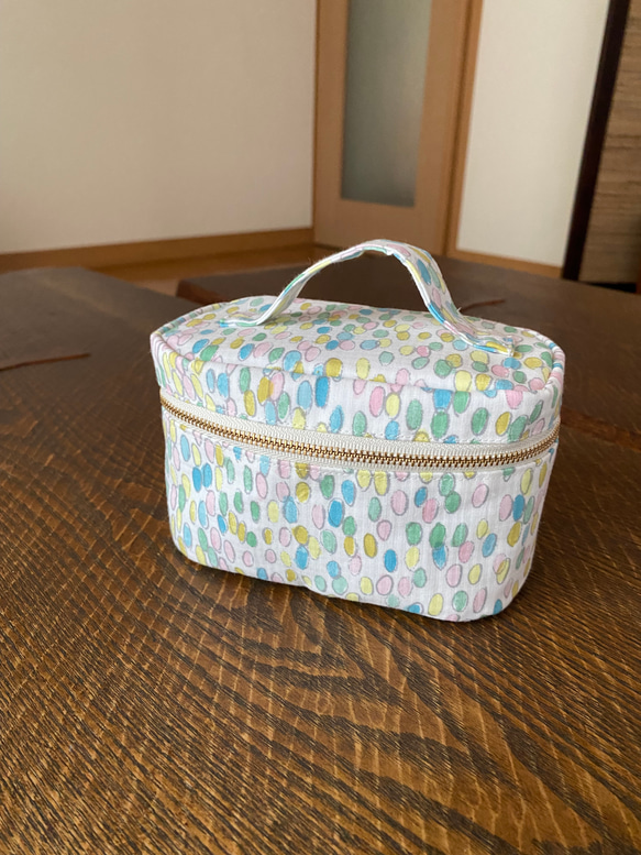 受注制作ミナペルホネン/jellybeans  バニティポーチ 2枚目の画像