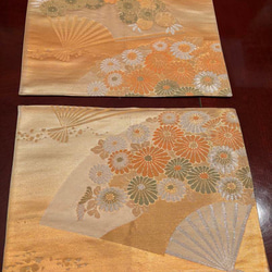 A836豪華刺繍‼️花嫁衣装帯‼️テーブルランナー1ｍ79cm 豪華刺繍 花嫁衣装の丸帯から作ったタッセル付き正絹テーブル
