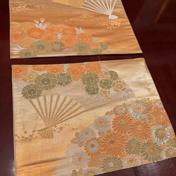 豪華刺繍の可愛い七五三の帯リメイク 正絹テーブルランナー1680