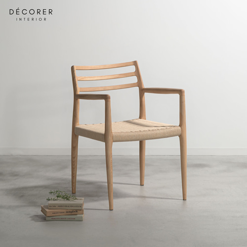 手編み仕上げ* 鹿の子編みのペーパーコードアームチェア [1脚入:2色