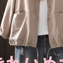 オリジナル純色連帽二重綿糸長袖シャツ女大ポケットカーディガンフードジャケットJ 2 9枚目の画像