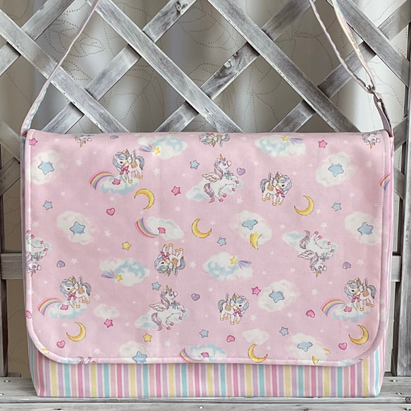 ショルダーバッグ、図書袋、絵本袋　　#2216 1枚目の画像