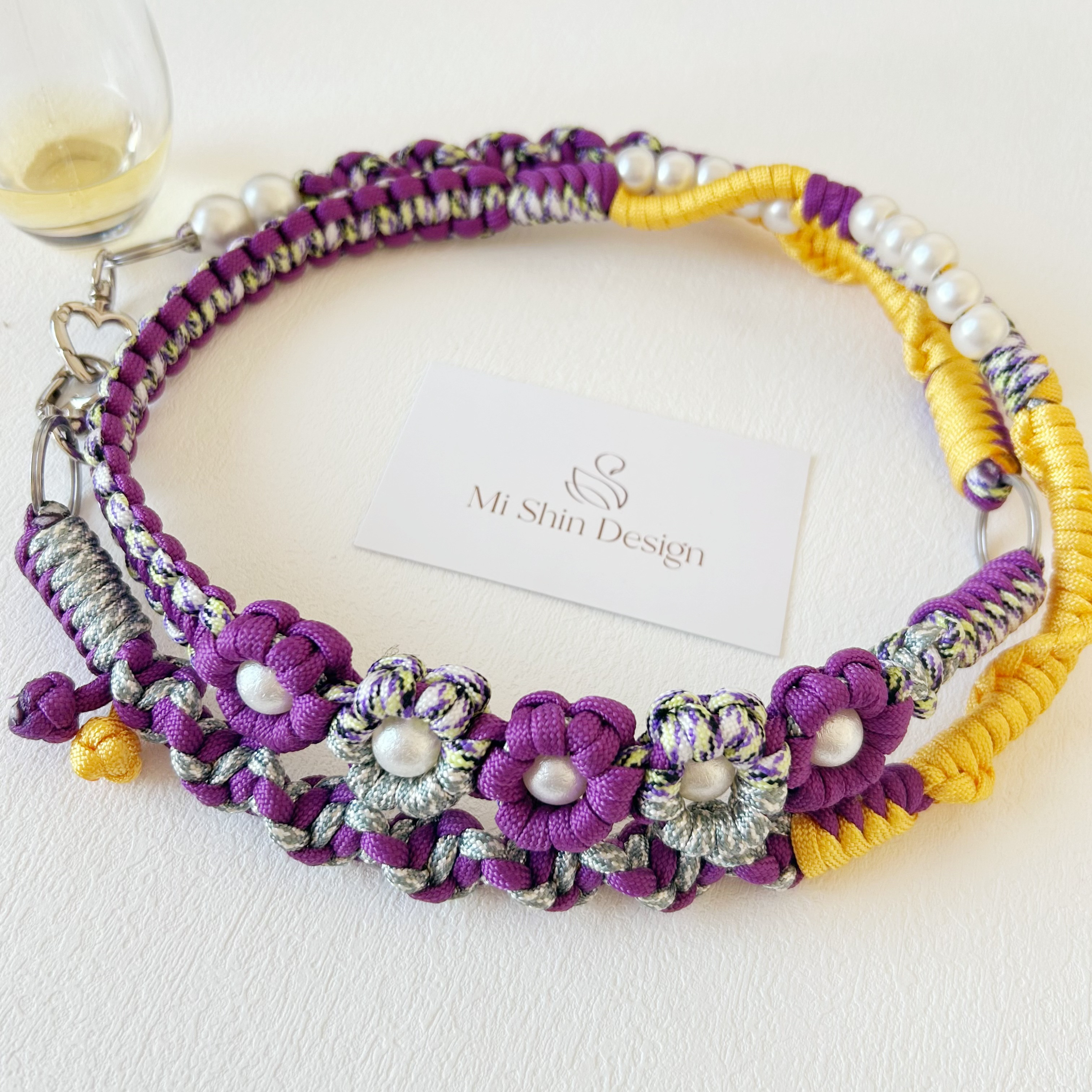 【受注制作】ミックス編み　フラワー　スマホストラップ スマホショルダー　ストラップ　ショルダーストラップ 4,830円