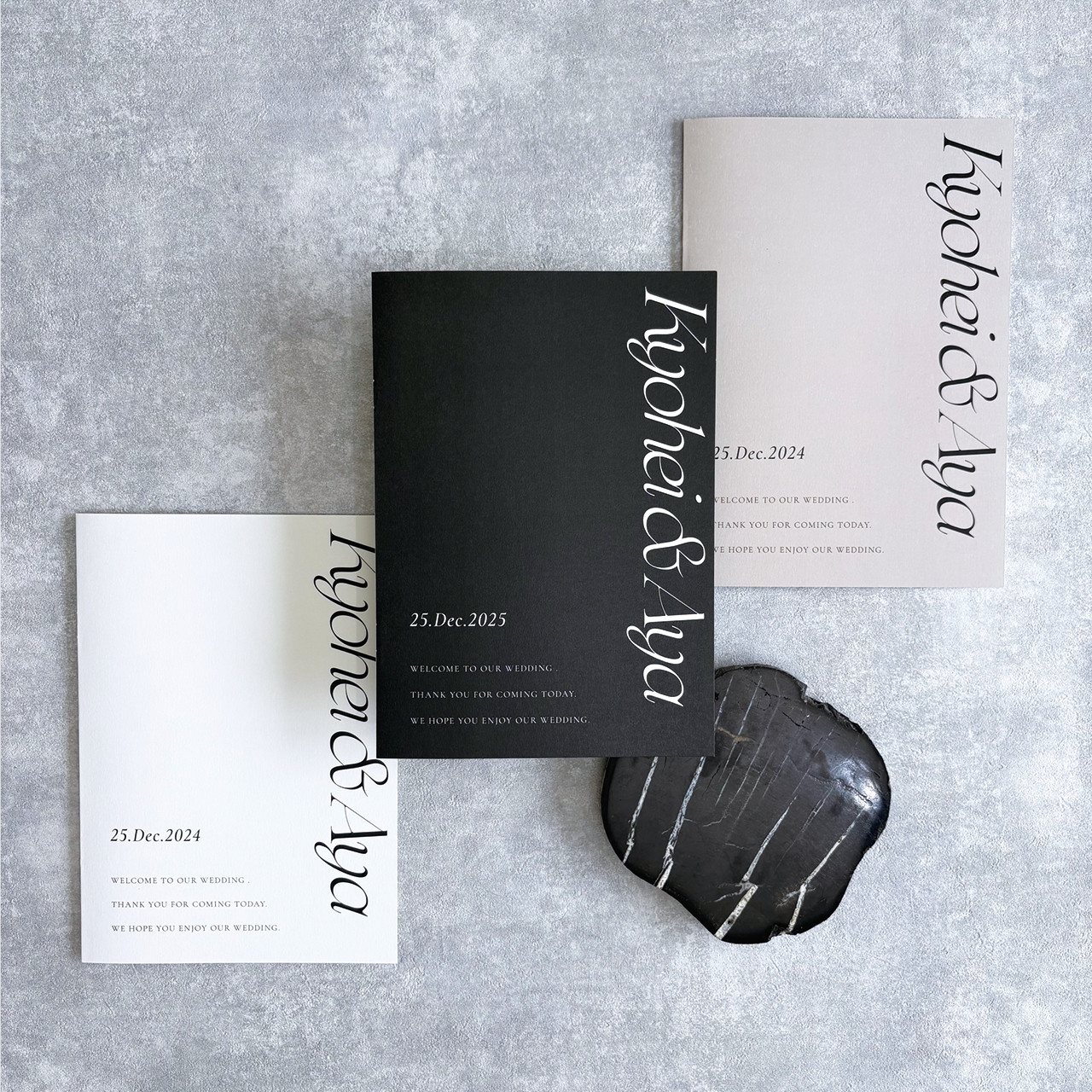 席次表 二つ折り 結婚式用 | メニュー表付き 席次表のみOK シンプル おしゃれ | Noir T