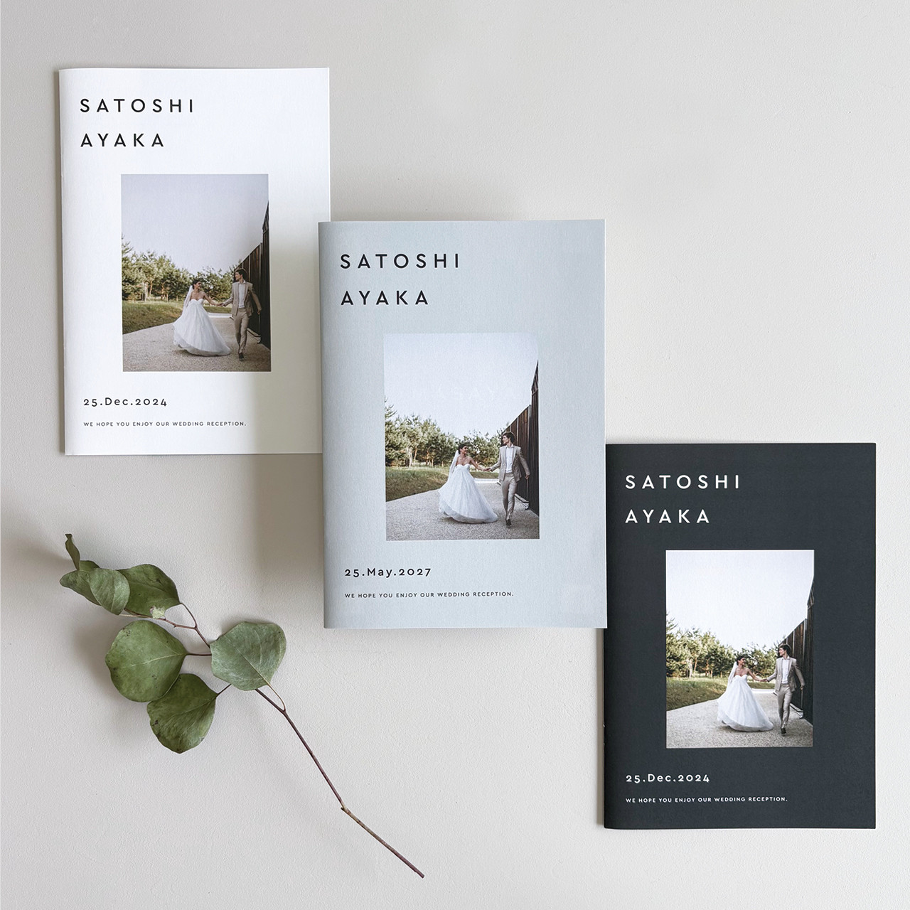 席次表 二つ折り 結婚式用 | メニュー表付き 席次表のみOK シンプル おしゃれ | Minimal P