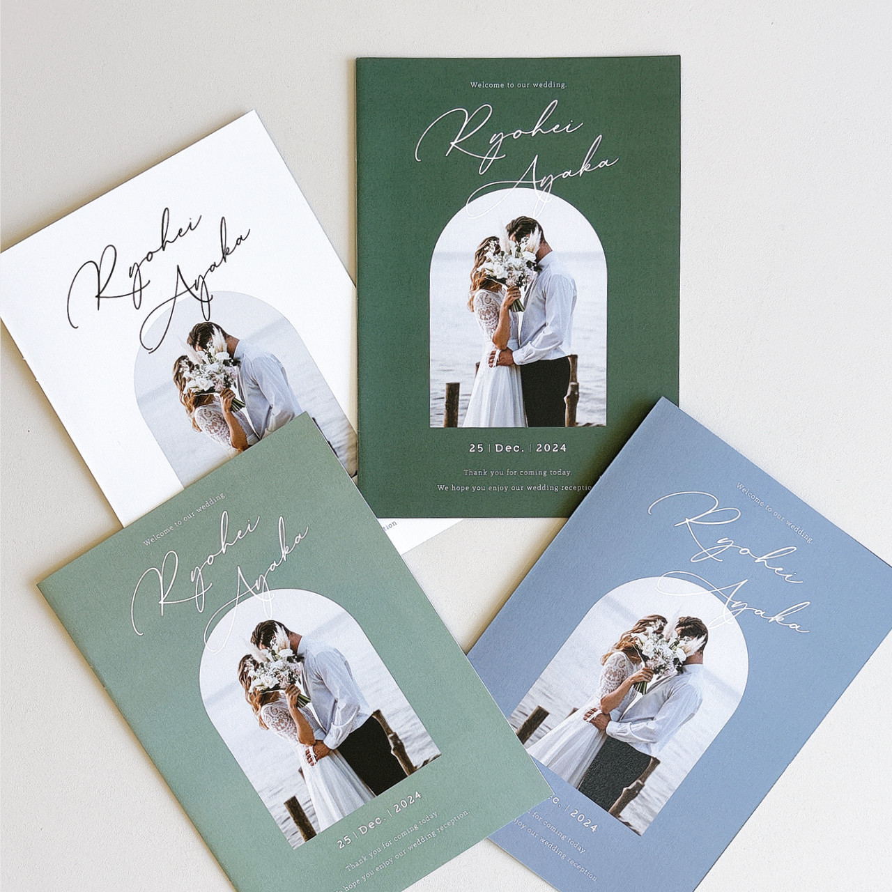 席次表 二つ折り 結婚式用 | メニュー表付き 席次表のみOK シンプル おしゃれ | Natural P