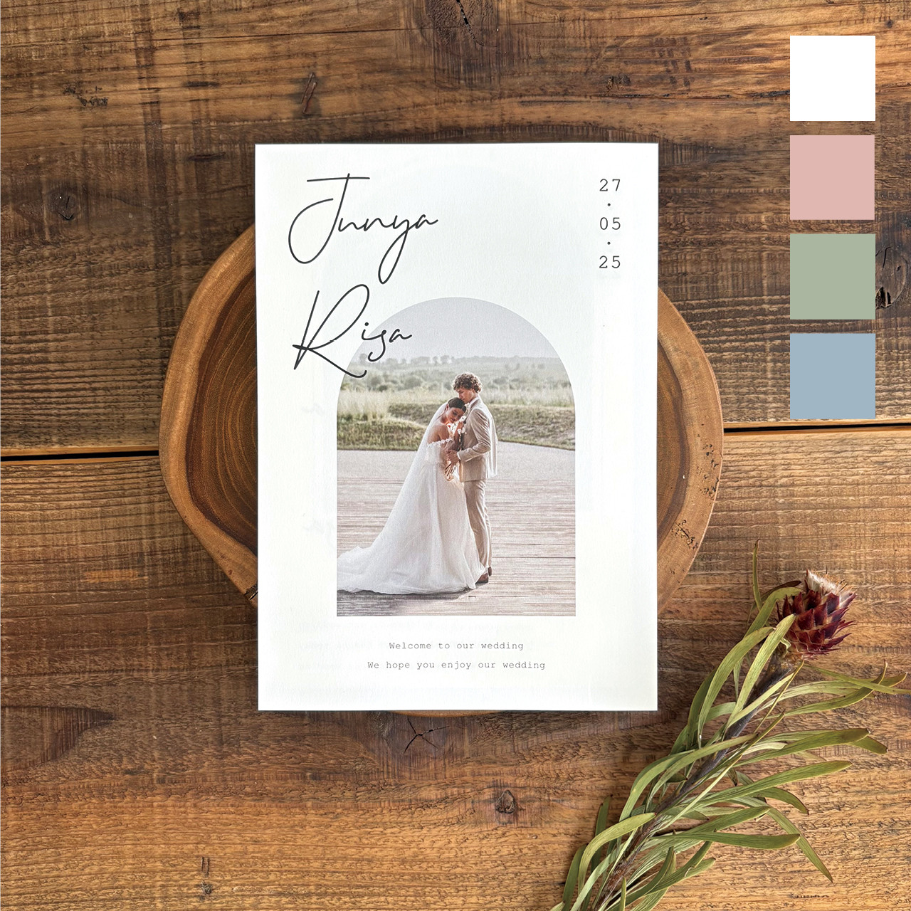 席次表 二つ折り 結婚式用 | メニュー表付き 席次表のみOK シンプル おしゃれ | Fluffy P