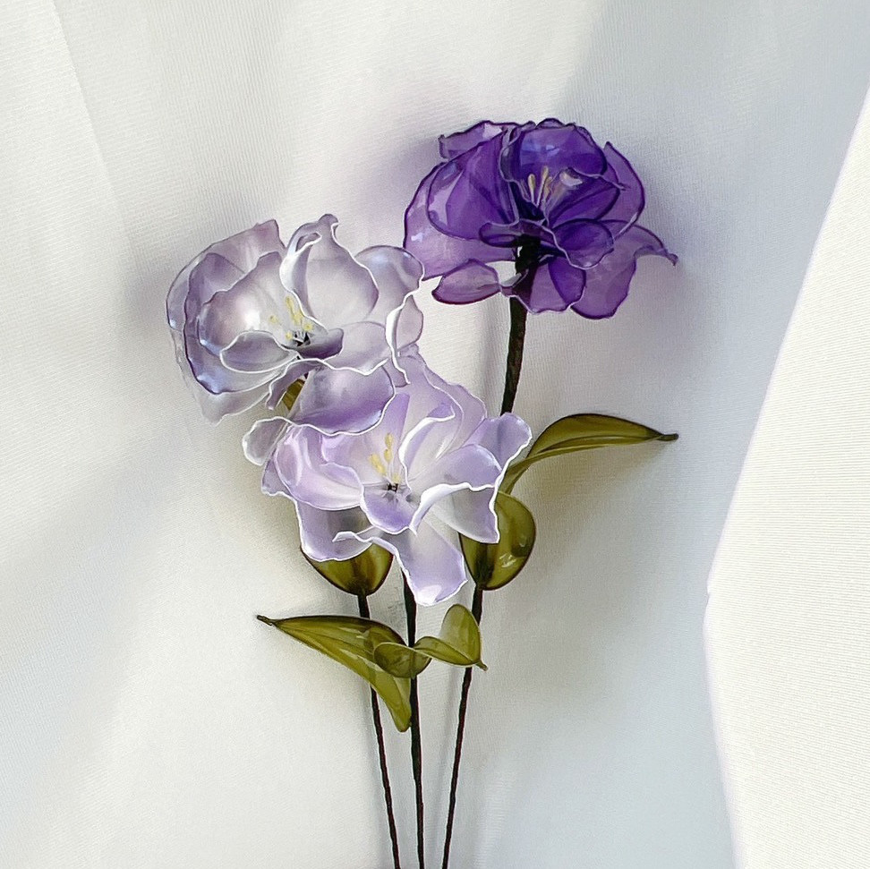 【お得なブーケ】トルコキキョウのプチブーケ 3本　b2022