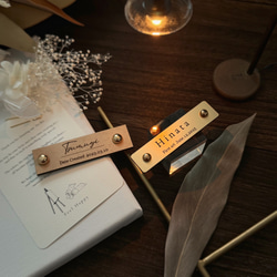 【ゴールド アートタグ】ファーストアート　ファーストアートタグ　1歳誕生日の記念品に ̖́- 金属調のお名前プレート　 11枚目の画像