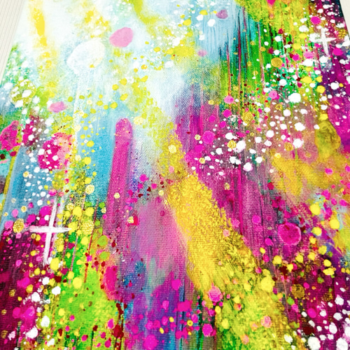 絵画　油絵　原画　抽象画　現代アート　モダン　おしゃれ　ピンク　F4 絵画油絵原画抽象画現代アートモダンおしゃれピンクF4