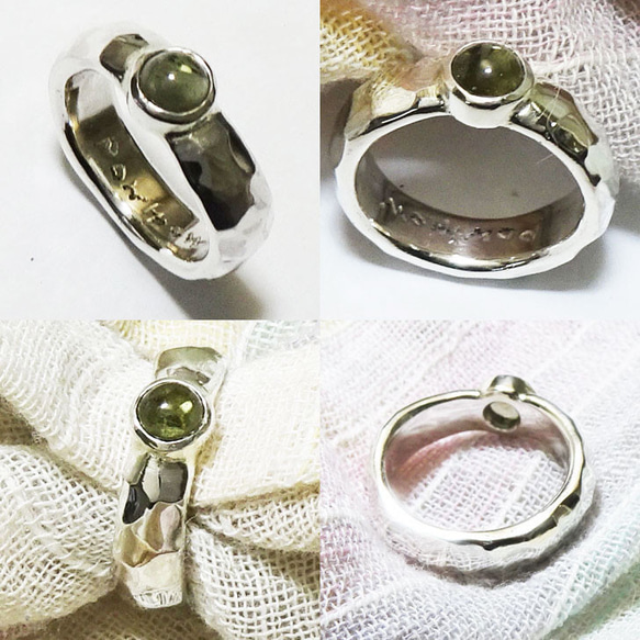 モルダバイト 5m ベイシック4 シルバーリング【受注製作】【サイズ8号から30号】　atpring130mv 7枚目の画像