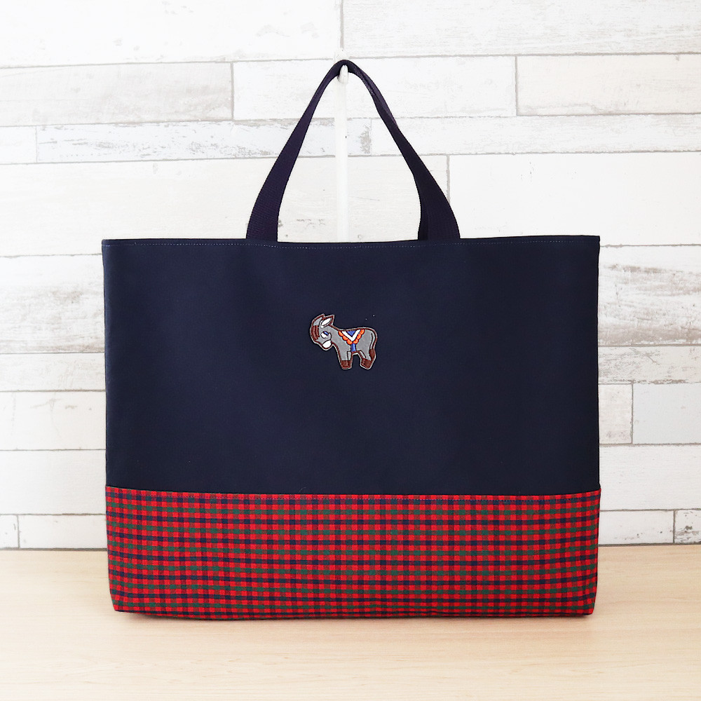 確認用♡No.272♡レッスンバック♡赤ワンピース♡ファミリアチェック♡ familiar - ファミリア チェック 赤 トートバッグ 新品未使用