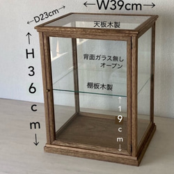 木製ガラスケース 小振り 卓上 ショーケース 古道具