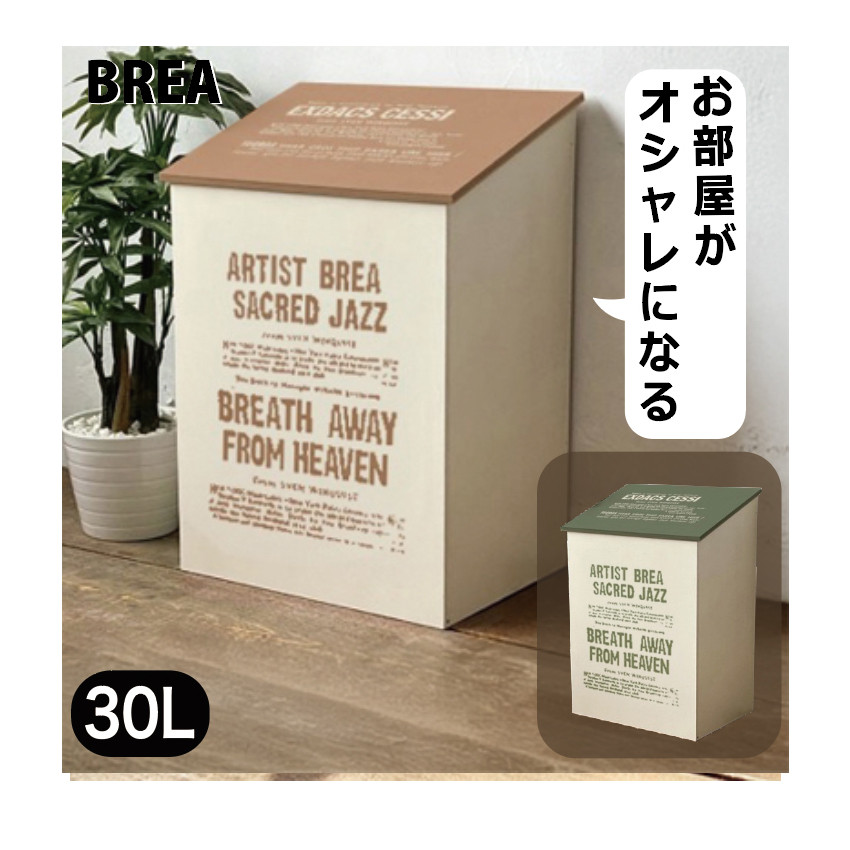 木製 ふた付き ダストボックス ゴミ箱 30L BREA-1595-4