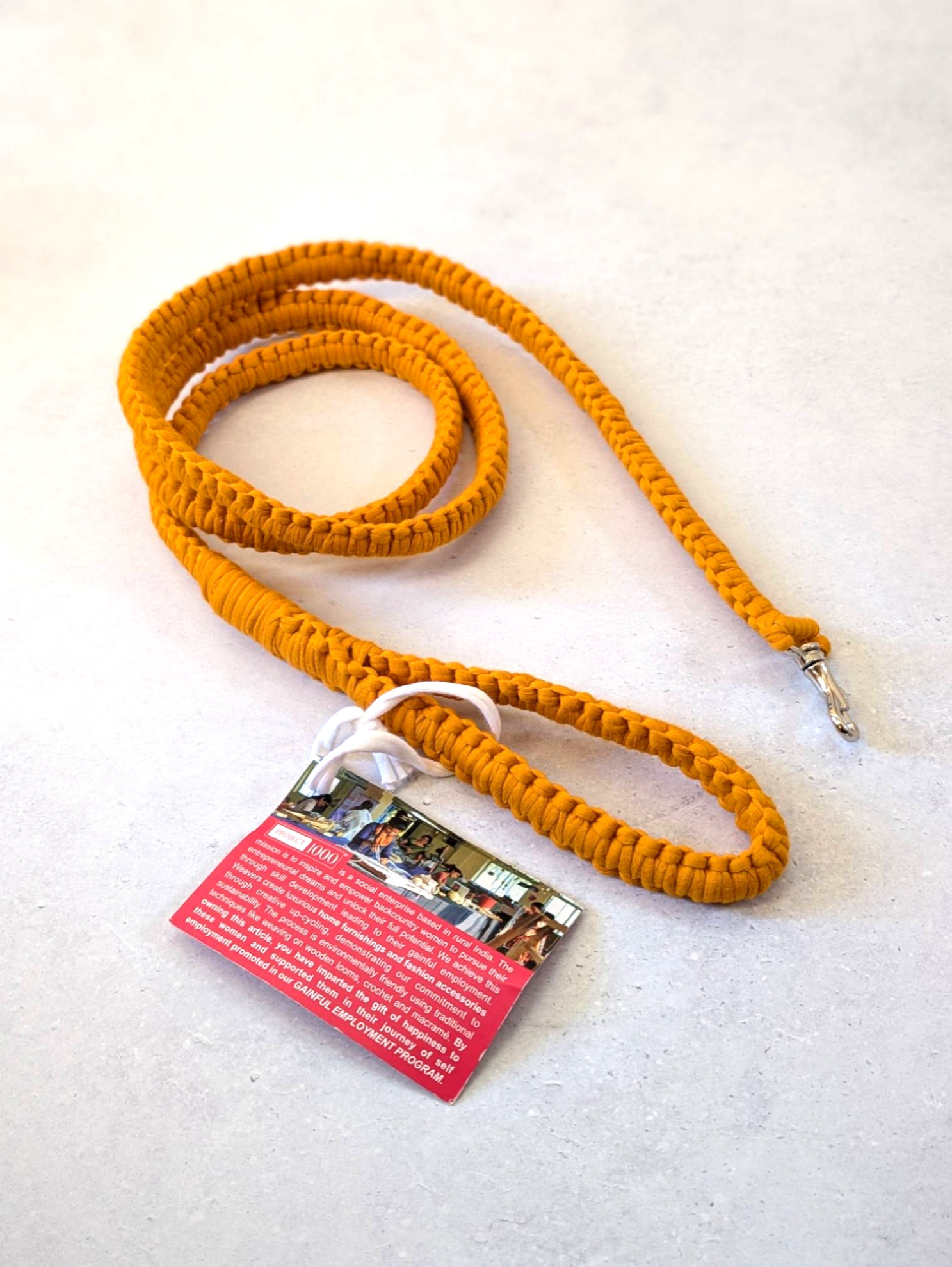 project-1000 dog leash short/solid yellow　ペット　ドッグリード　ドッグリーシュ