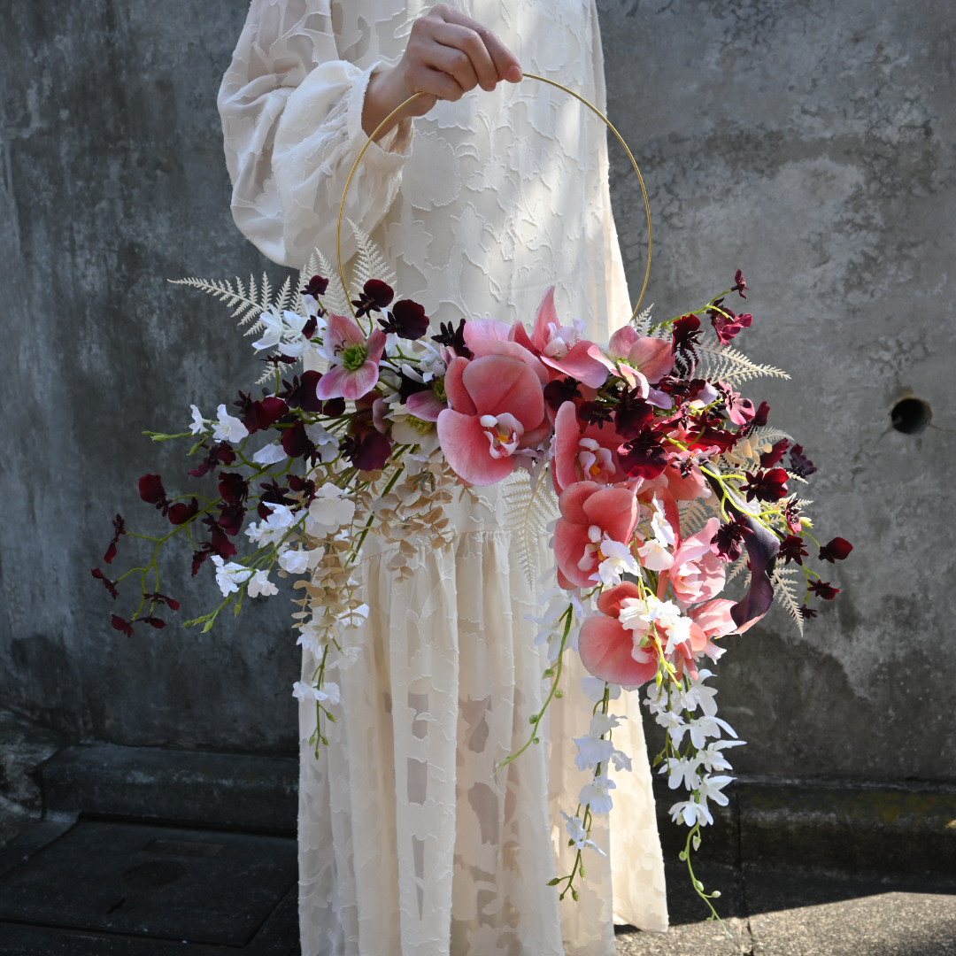 《特別価格20%OFF》胡蝶蘭の華やかリースブーケ