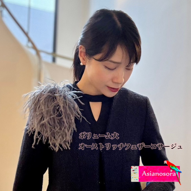 再販❤️フェザー コサージュ ブローチ 結婚式 二次会 パーティー  卒業式 入学式 卒園式 入園式 フォーマル