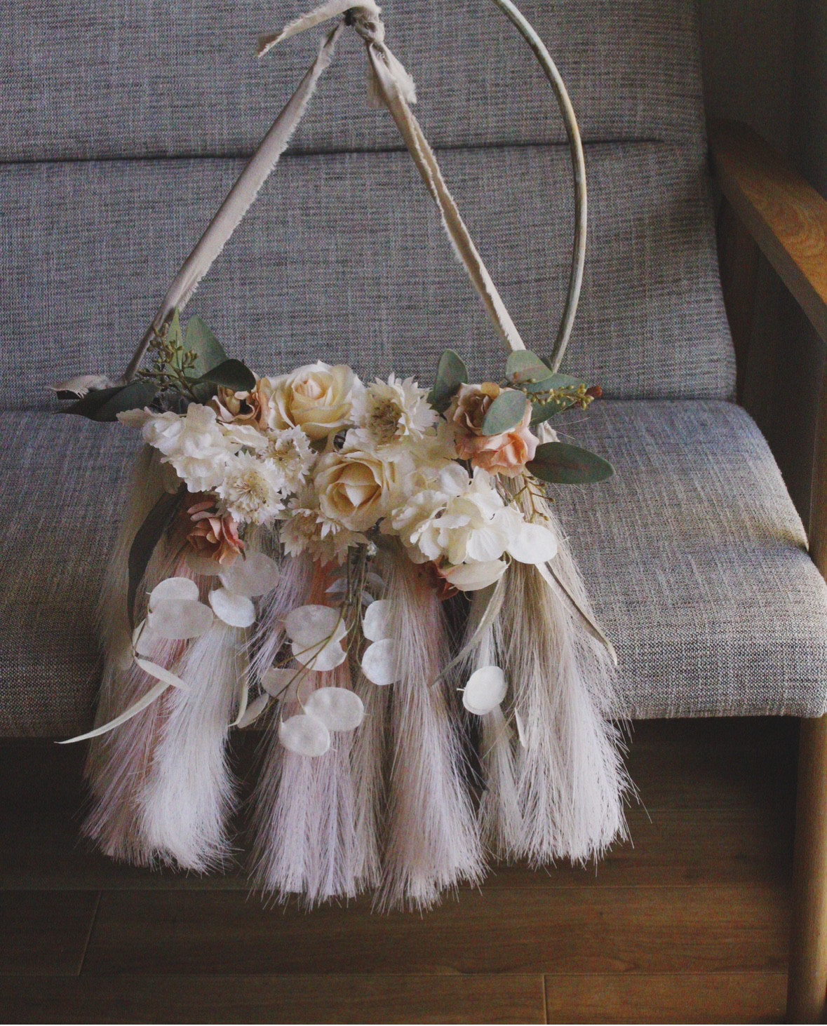 フラワータペストリー　スワッグ  リース　 造花　玄関　ドアリース　アンティーク　ウェディング/前撮り　ブーケ