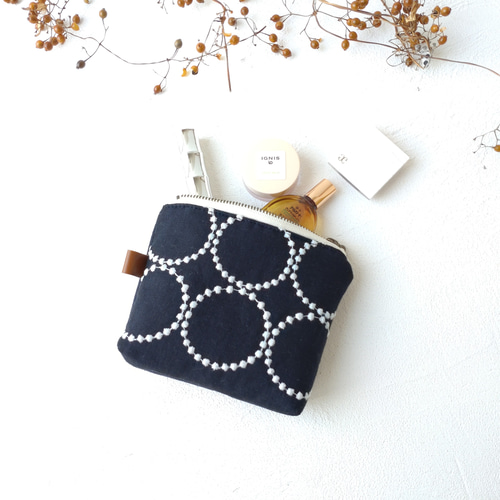 マルチケース】ミナペルホネン タンバリン navy × light blue スマホ