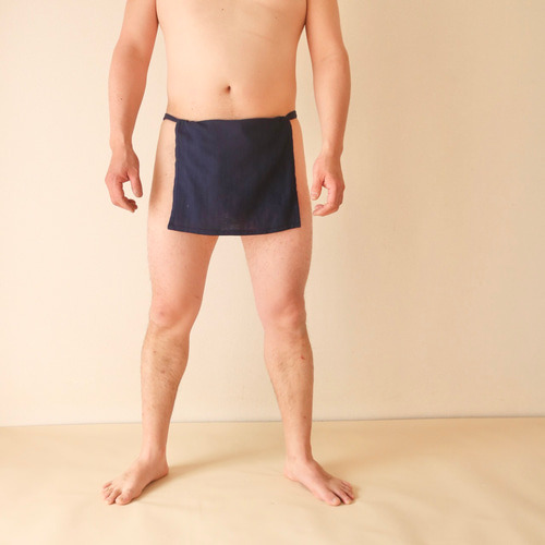 ♪  ふんどしパンツ  ダブルガーゼ  ハンドメイド 茜染めダブルガーゼふんどしパンツ オーガニックコットンダブルガーゼ