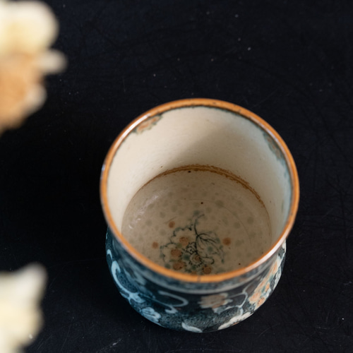中国陶磁器　明法花 詩瓷集 新作・中国唐風青花磁器手作抹茶/サラダ茶碗 - 飯碗｜開