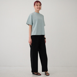 森野學校超值兩件簡約高領T卹（白色和淺藍色）| mg-se38-tt01 第15張的照片