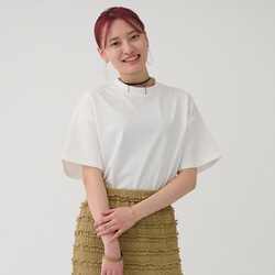 森野學校超值兩件簡約高領T卹（白色和淺藍色）| mg-se38-tt01 第17張的照片