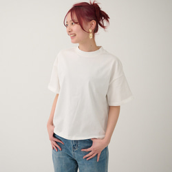 森野學校超值兩件簡約高領T卹（白色和淺藍色）| mg-se38-tt01 第2張的照片