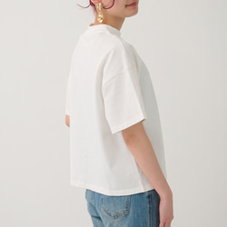 森野學校超值兩件簡約高領T卹（白色和淺藍色）| mg-se38-tt01 第4張的照片