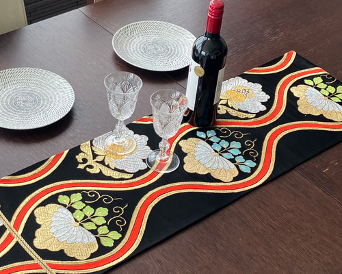 C506、値下‼️帯リメイク、インテリア、高級、豪華、テーブルセンター C506、値下‼️帯リメイク、インテリア、高級、豪華、テーブルセンター