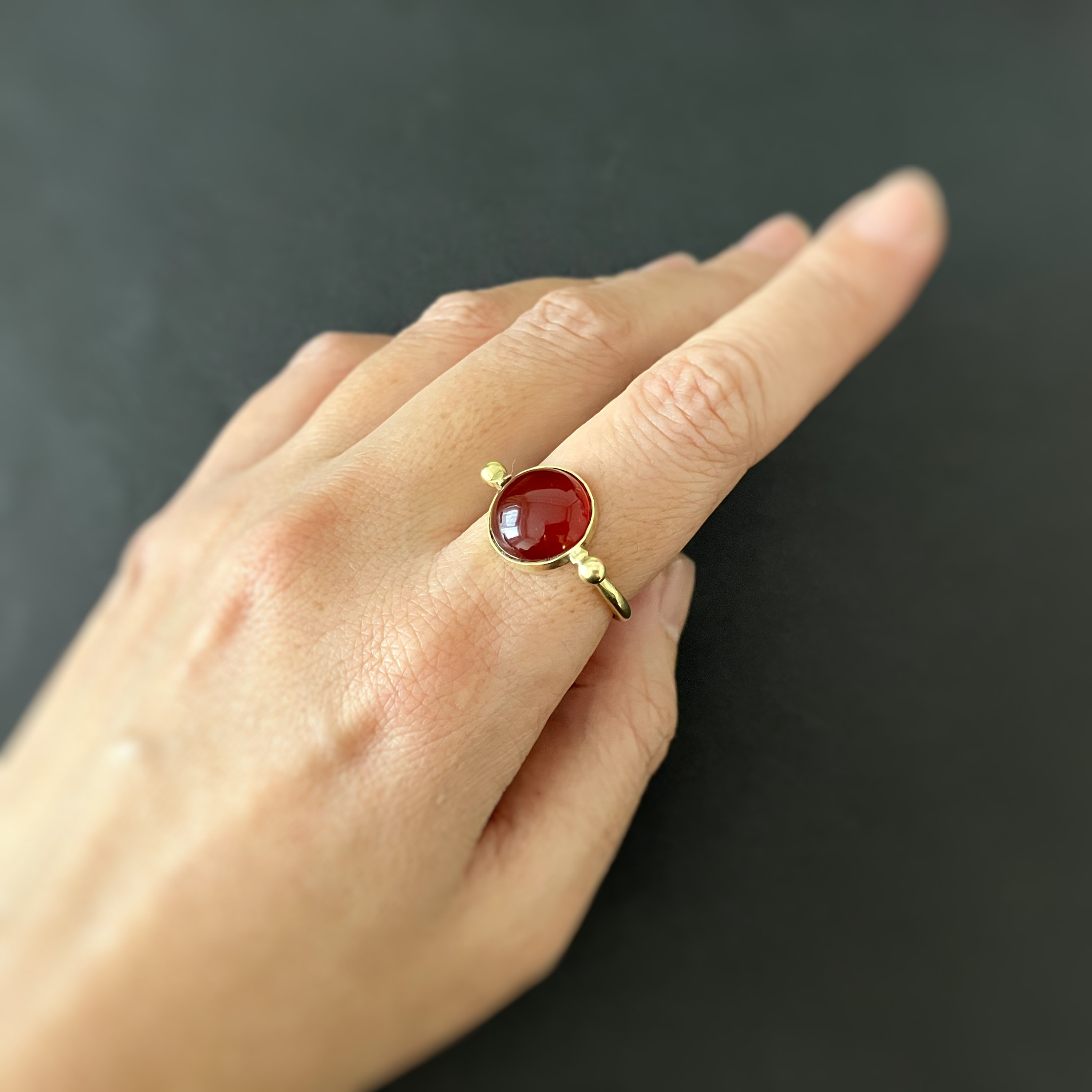 [ワインレッドのアゲートφ12] ring