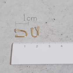 new イヤリング 【 シンプルライン U字 】 ( 痛くないイヤリング ピアスみたいなイヤリング イヤーカフ ) 3枚目の画像