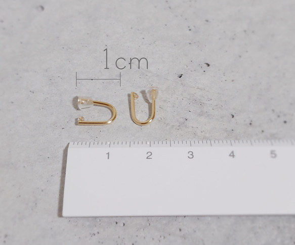 new イヤリング 【 シンプルライン U字 】 ( 痛くないイヤリング ピアスみたいなイヤリング イヤーカフ ) 3枚目の画像