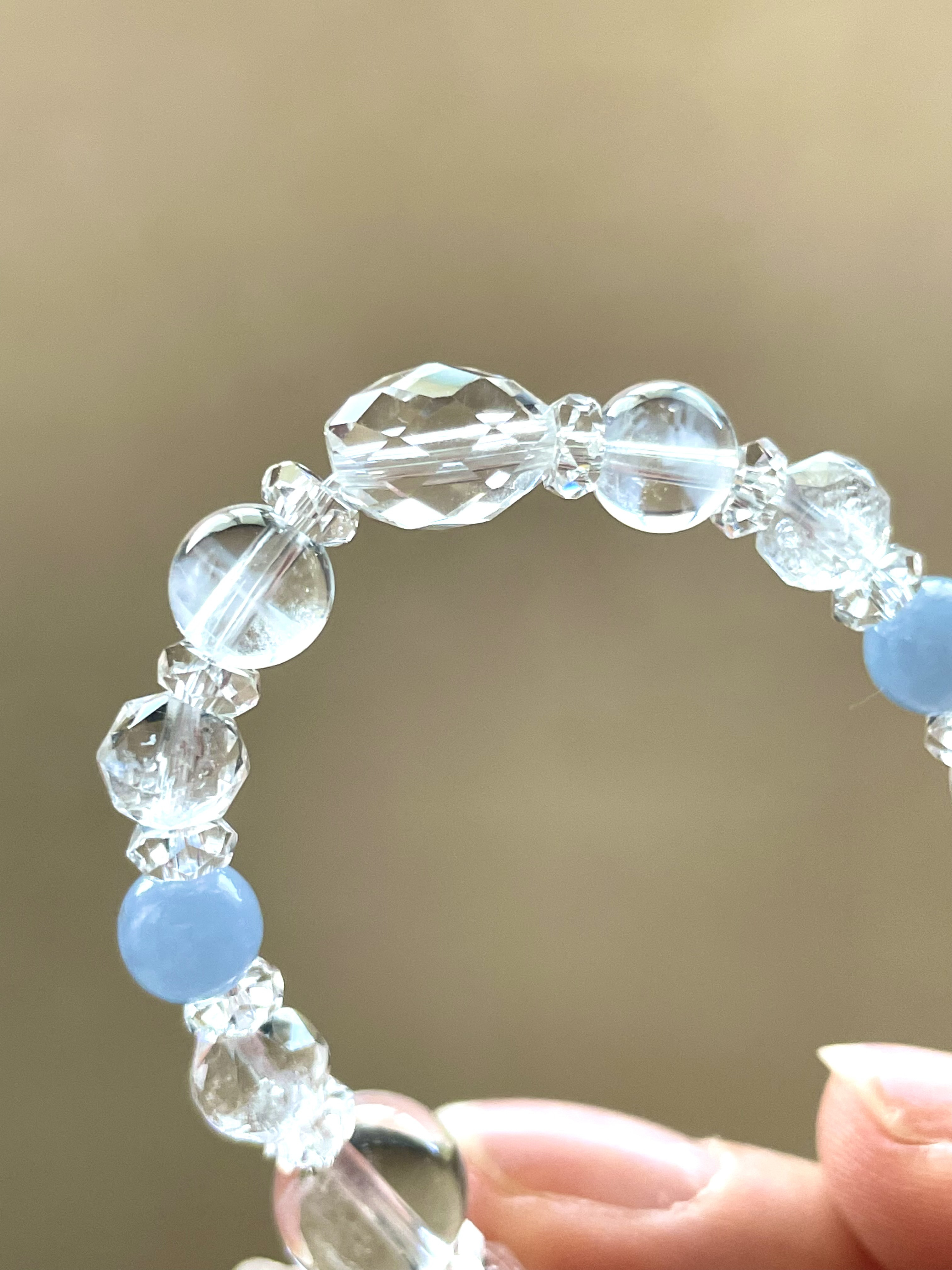 エンジェルラダー　天使のはしご　ブレスレット(天然石　天然石アクセサリー　天然石ブレスレット　エンジェルラダークォーツ)