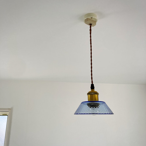 ブルー ガラス ペンダントライト モダン オシャレ照明 シーリング