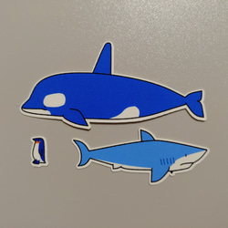 【送料無料】カラフル動物　フレークシール1　セットB　3種類27枚 2枚目の画像