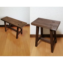 木製フラワースタンド 花台 幅60cm×高さ35cm スツール ベンチ