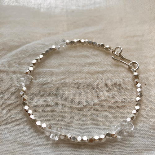 カレントキューブブレスレット カレンシルバーキューブカットブレスレット 2mm ベーシック