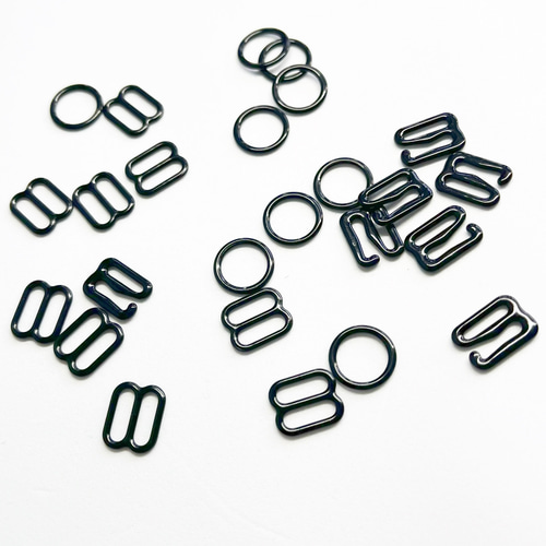 【交渉済】　2セット　☆リユース　ハンドメイド マルカンエイトカンゼットカン黒手作りハンドメイドDIY紐調整パーツ