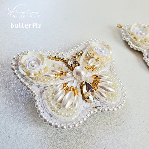 手作りキット☆3点セット(香水瓶虫・蝶々・てんとう虫)～白い虫